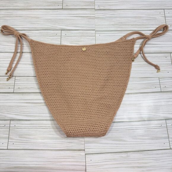 NWT VICTORIA’S SECRET NUDE CROCHET BIKINI BOTTOM WITH SEA SHELL CHARMS X-LARGE - Picture 6 of 7